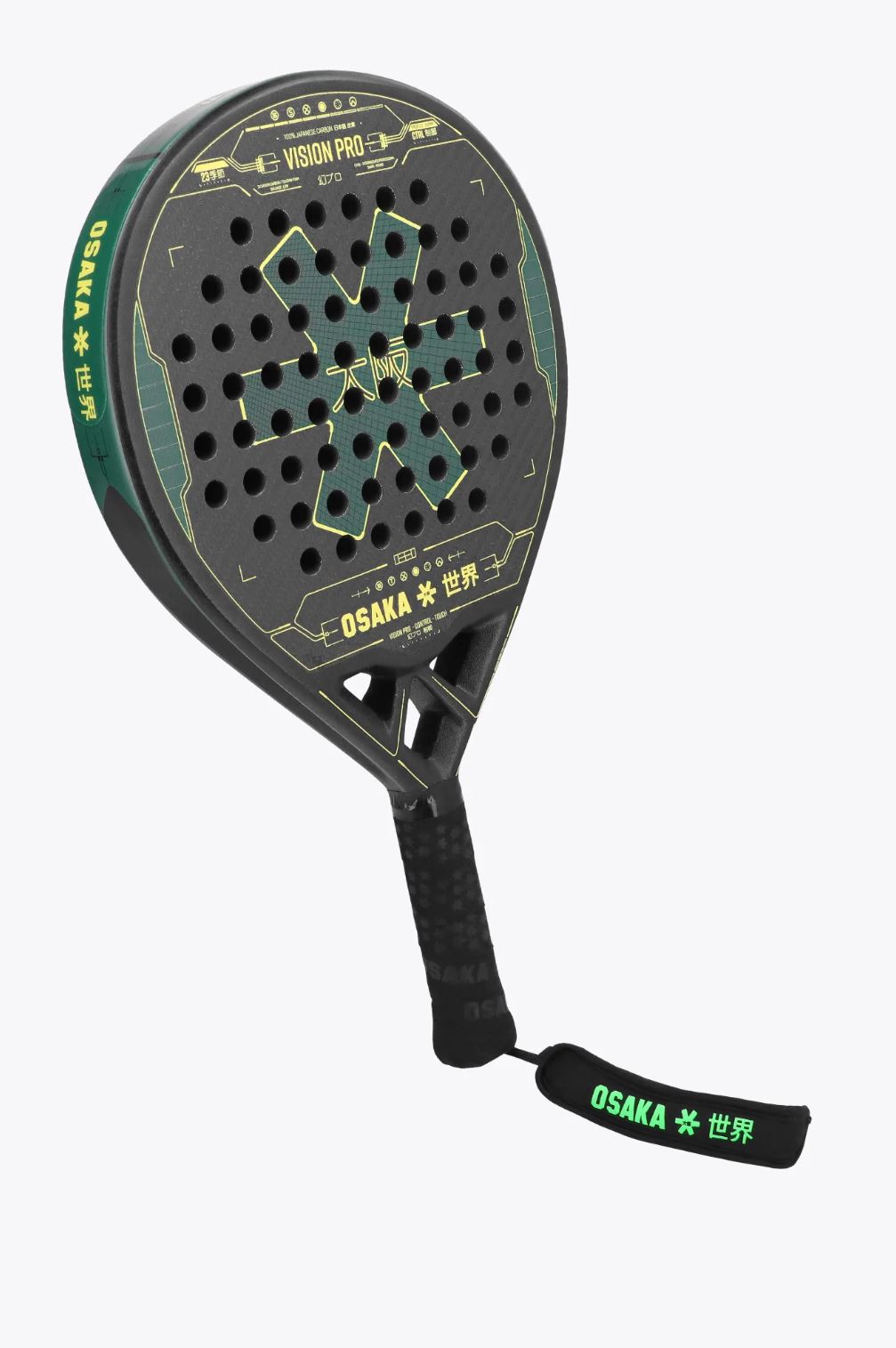 Osaka Vision Pro Control Touch 2023 Padel Racket (Green/Yellow)