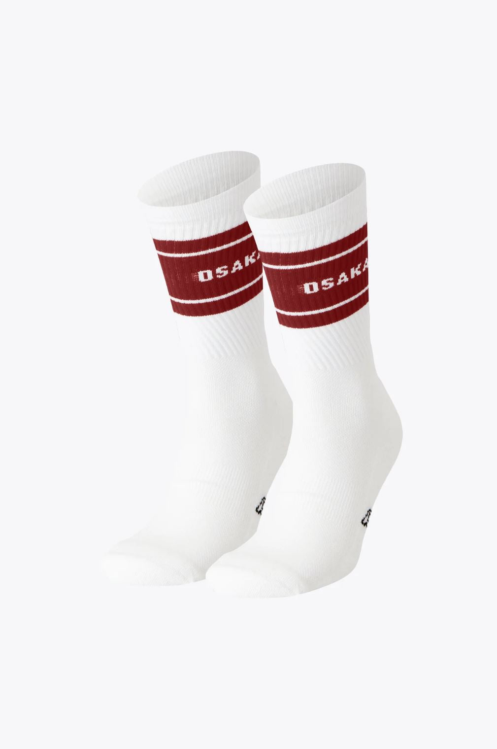 Osaka Socks 2-pack (White/Merlot-Maroon)