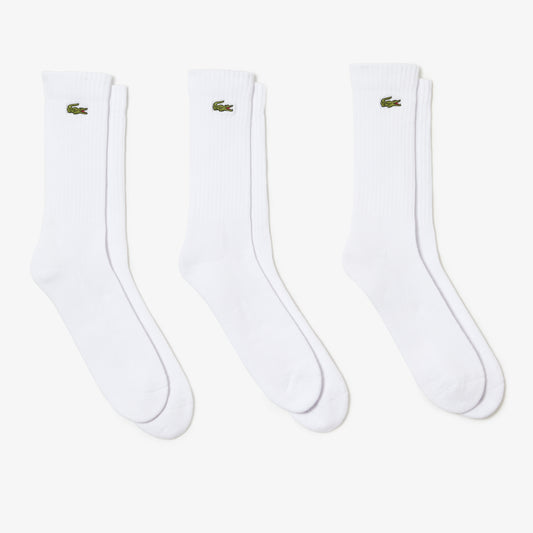 Lacoste Socks (3-Pack, Blanc)
