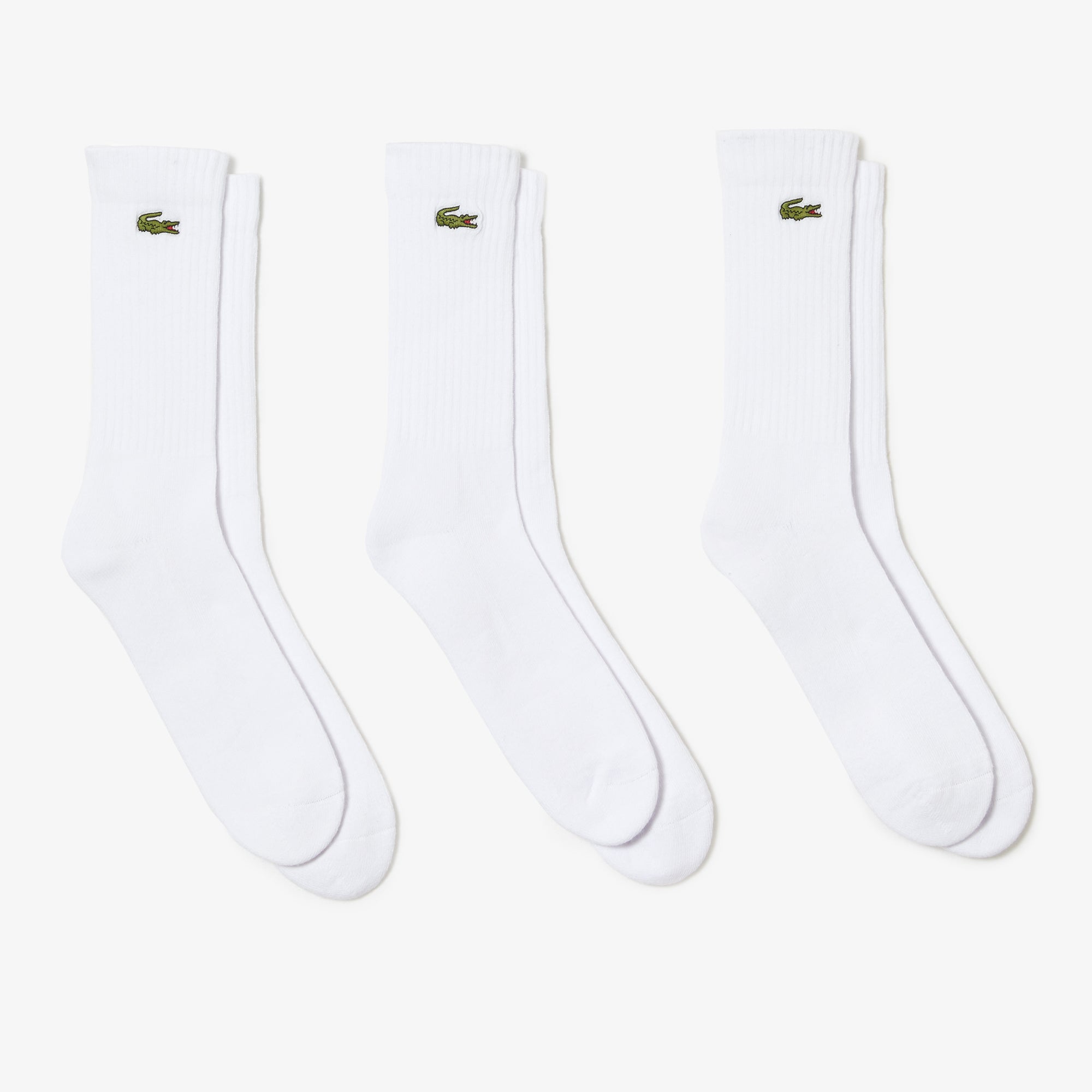 Lacoste Socks (3-Pack, Blanc)