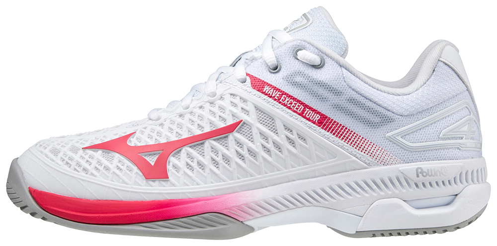 Mizuno Exceed Tour 4 AC Women Padel Shoes (White/Red)