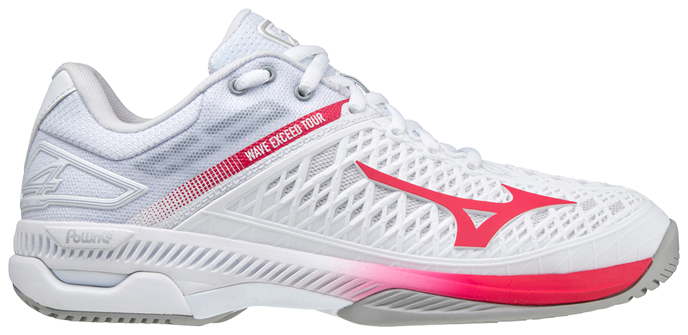 Mizuno Exceed Tour 4 AC Women Padel Shoes (White/Red)