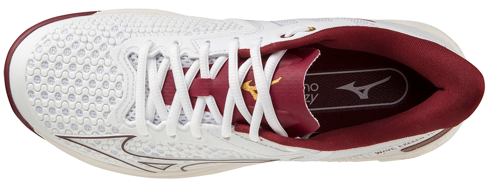Mizuno Wave Exceed Tour 5 AC Women Padel Shoes White Cabernet Papyrus Mypadellife