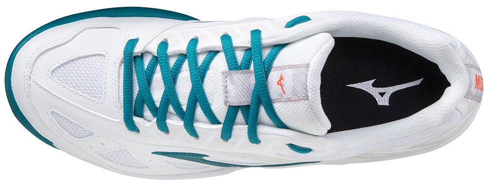 Mizuno Breakshot 3 CC Padel Shoes (Unisex, White/Turquoise)