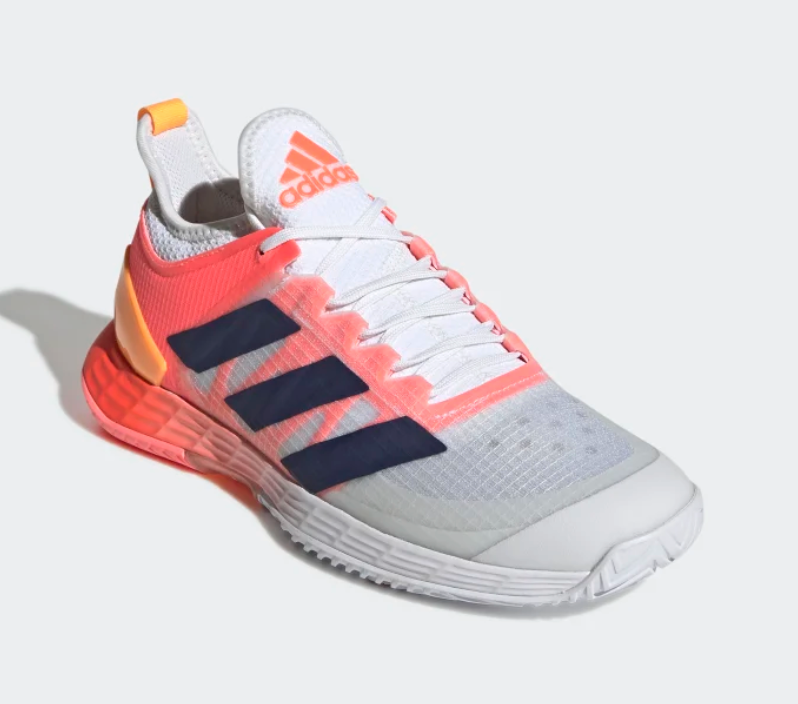 Adidas Adizero Übersonic 4 (Damen, Weiß/Koralle) Padelschuhe