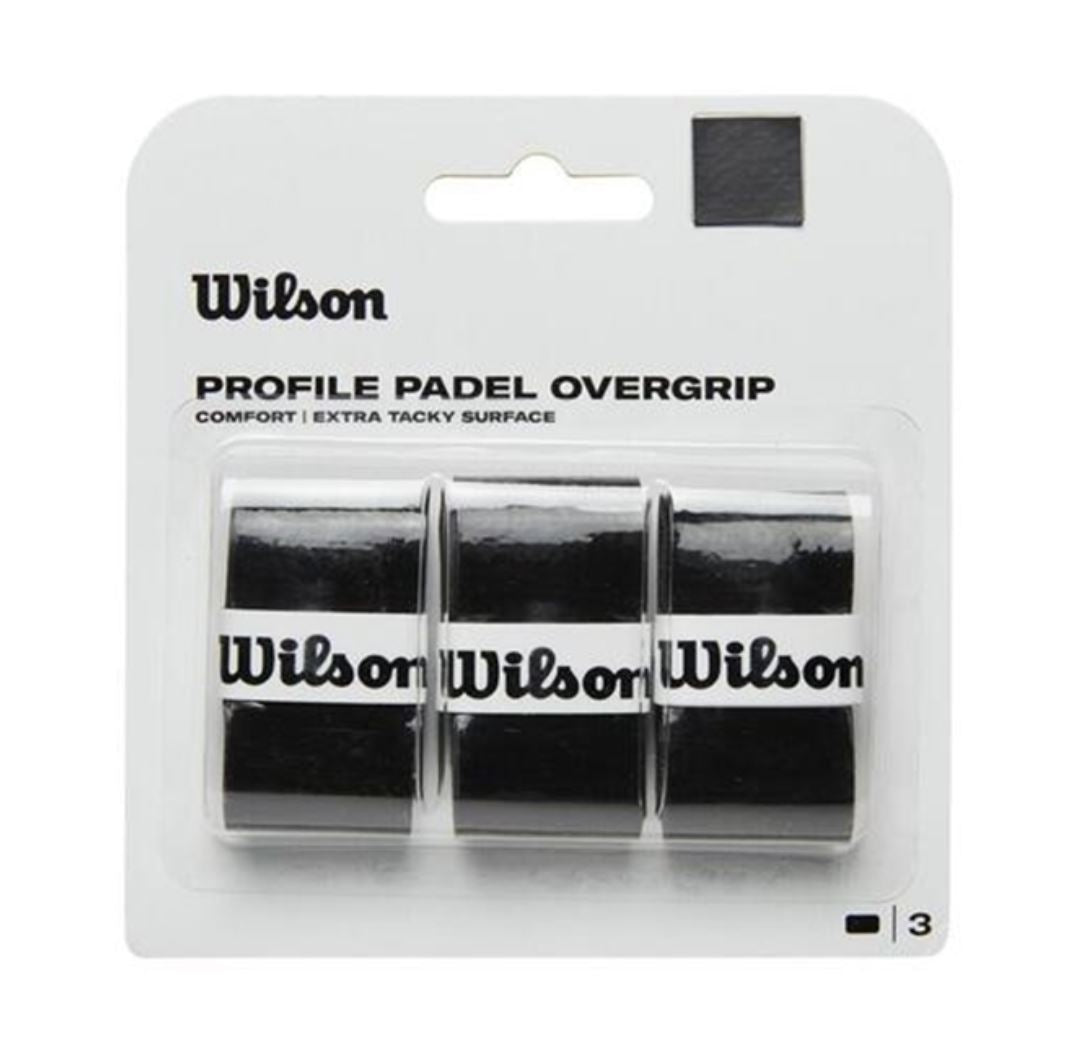 Wilson Profile Padel Overgrip (3er-Pack, Schwarz)