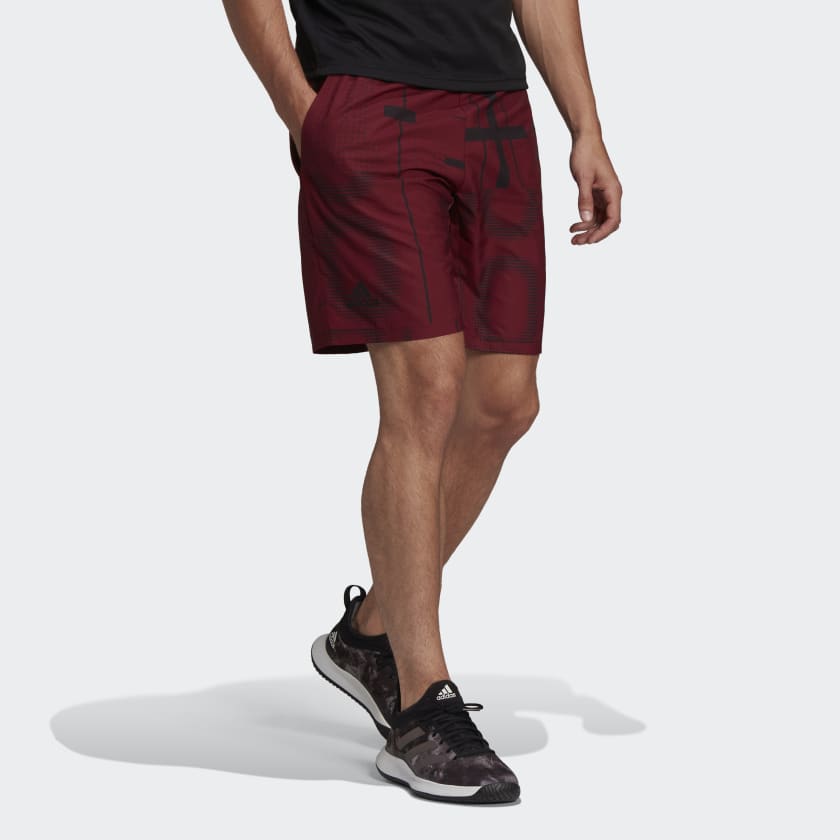 Adidas Club 3-Stripe Shorts (Dark Red)