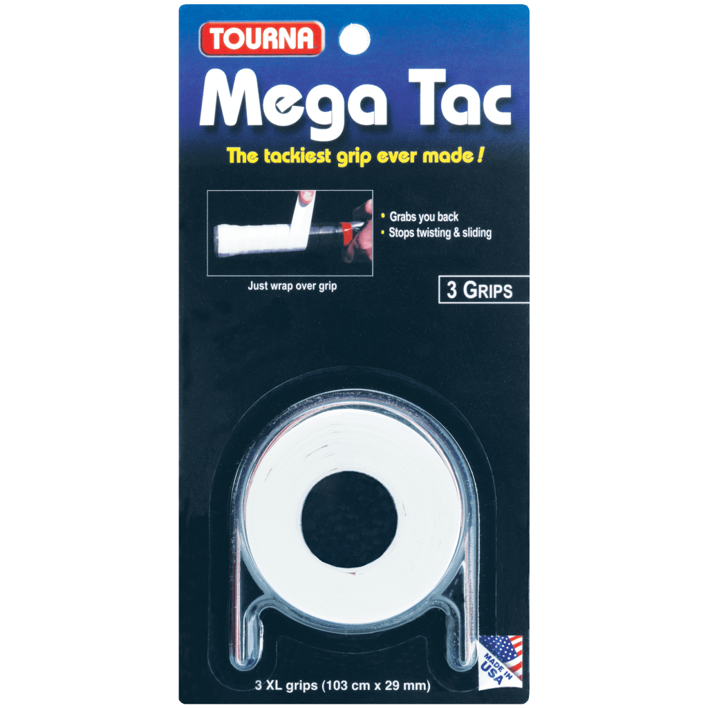 Tourna Mega Tac White 3-Pack Overgrip