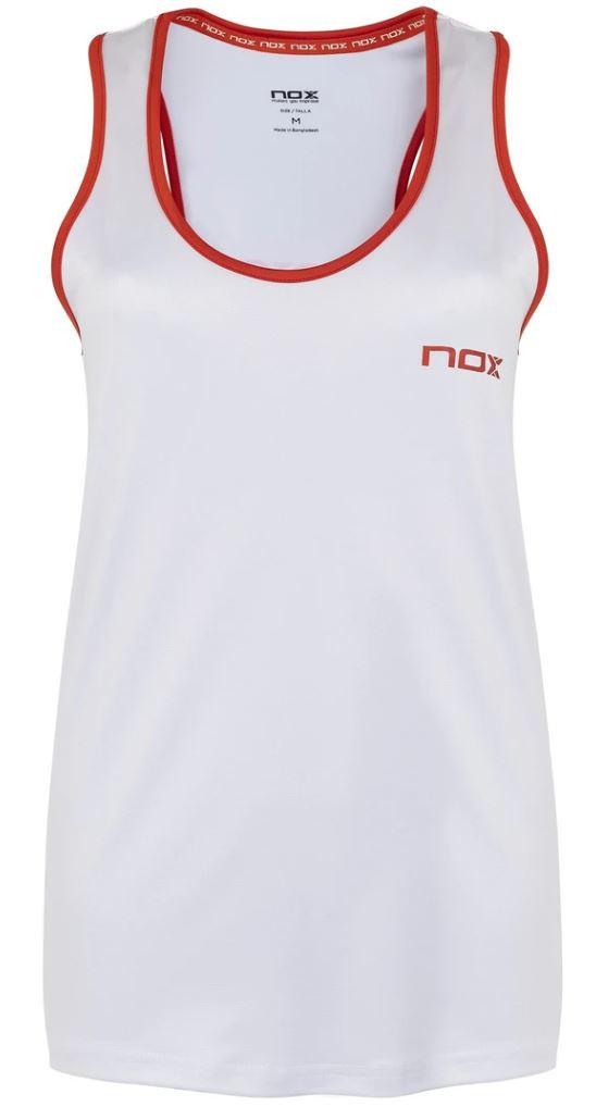 Nox Women's Top (White with Red Logo)