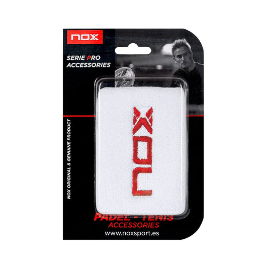 Nox Wristband 2-pack (White/Red)