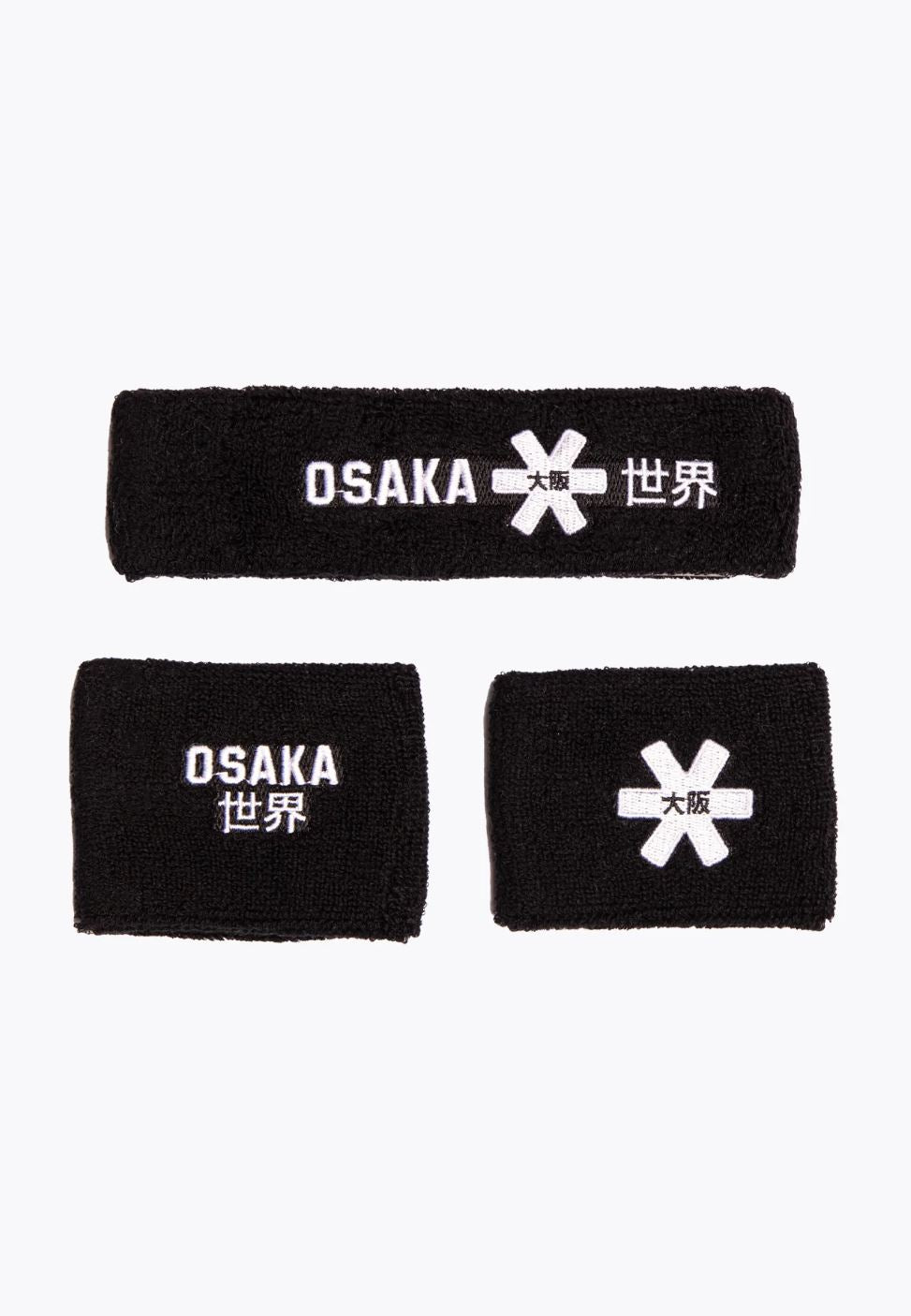 Osaka Schweißband-Set (Schwarz)