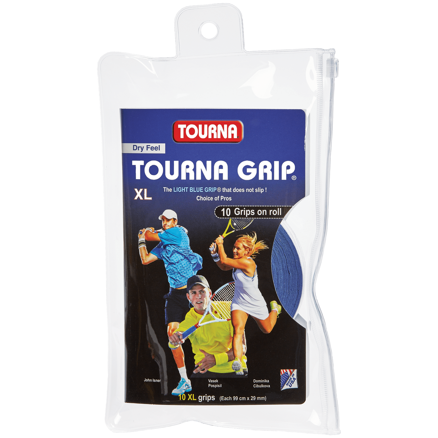 Tourna Grip XL Dry Feel Blau 10er-Pack Overgrip