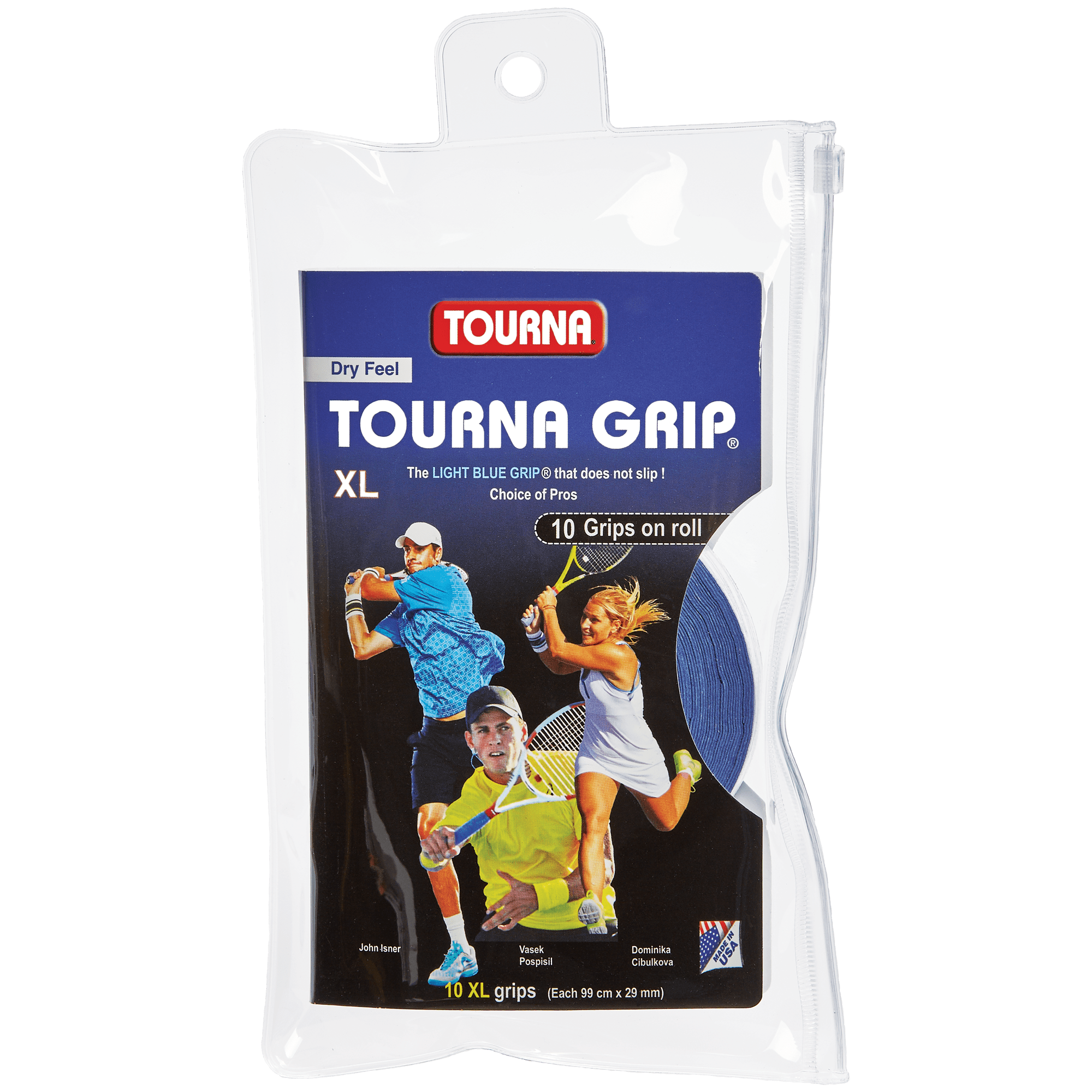 Tourna Grip XL Dry Feel Blue 10-Pack Overgrip