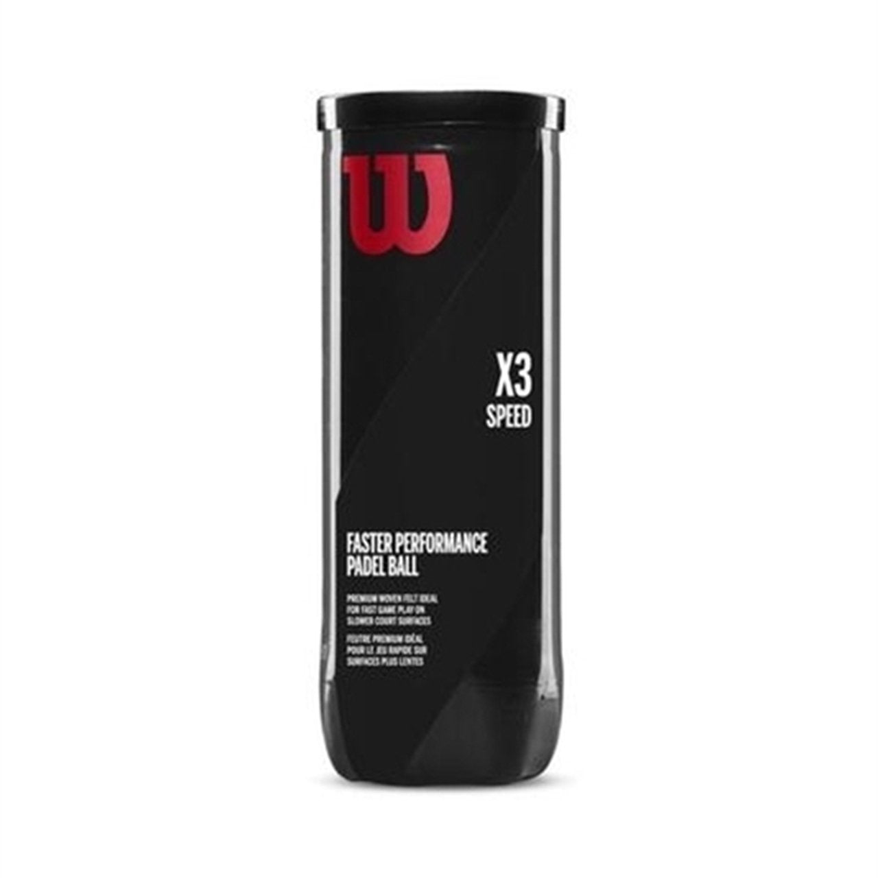 Wilson X3 Speed Padel Balls (Tube of 3 pcs)