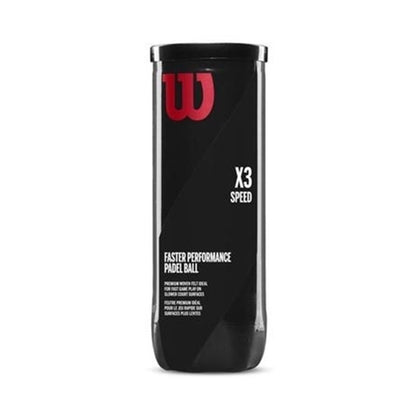 Wilson X3 Speed Padel Balls (Tube of 3 pcs)